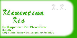 klementina kis business card
